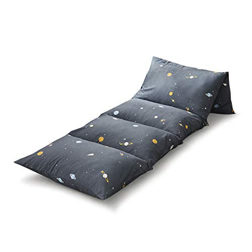 100% Cotton Lounger Toddler Floor Pillow Cover Space Gray Grey with Stars Rockets Requires 5 Standard Size Pillows Wake In Cloud Pillows Not Included Cover Only Kids Floor Pillow Case 